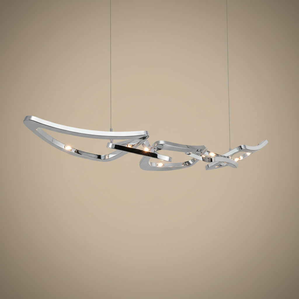 Calix Linear Chandelier - Linear Silver