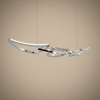 Calix Linear Chandelier - Linear Silver