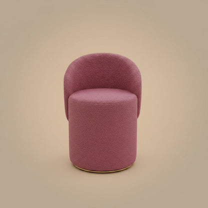 Fleece Vanity Stool - Plush Berry boucle
