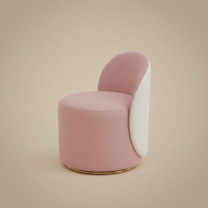 Fleece Vanity Stool - Plush Blush velvet