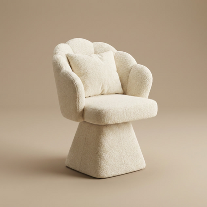 Cirque Vanity Chair — Ivory Velvet