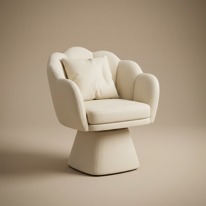 Cirque Vanity Chair — Ivory Leather