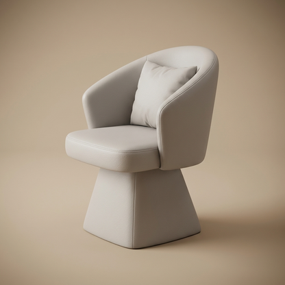 Cirque Vanity Chair — Dove Grey Faux Leather