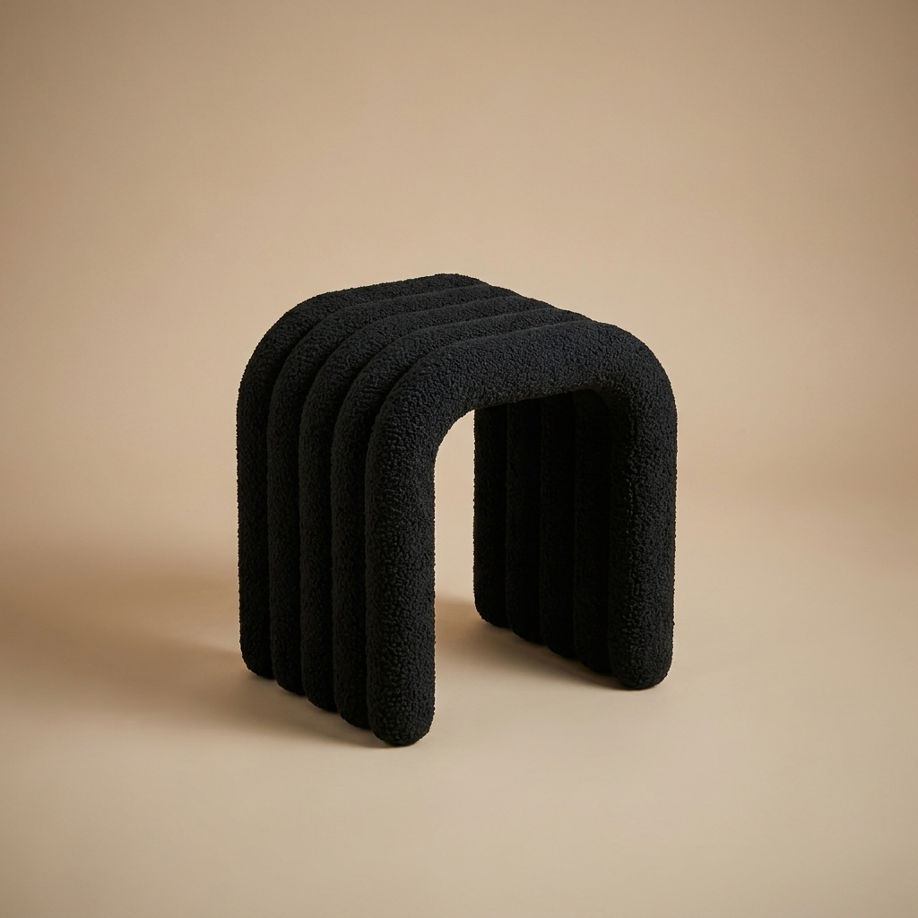 Cleo Arch Stool — Onyx
