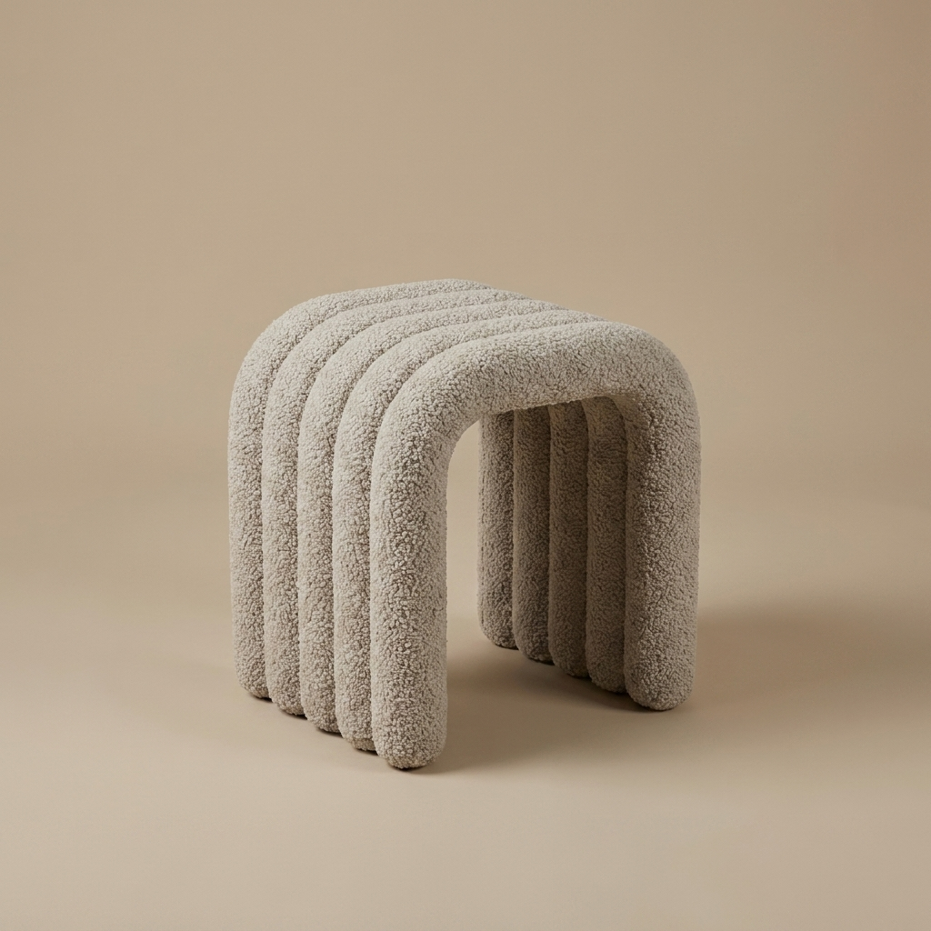 Cleo Arch Stool — Taupe