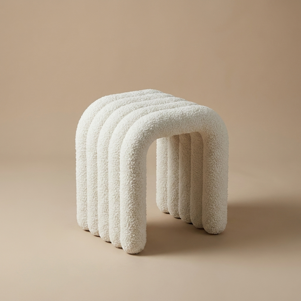 Cleo Arch Stool — Beige A