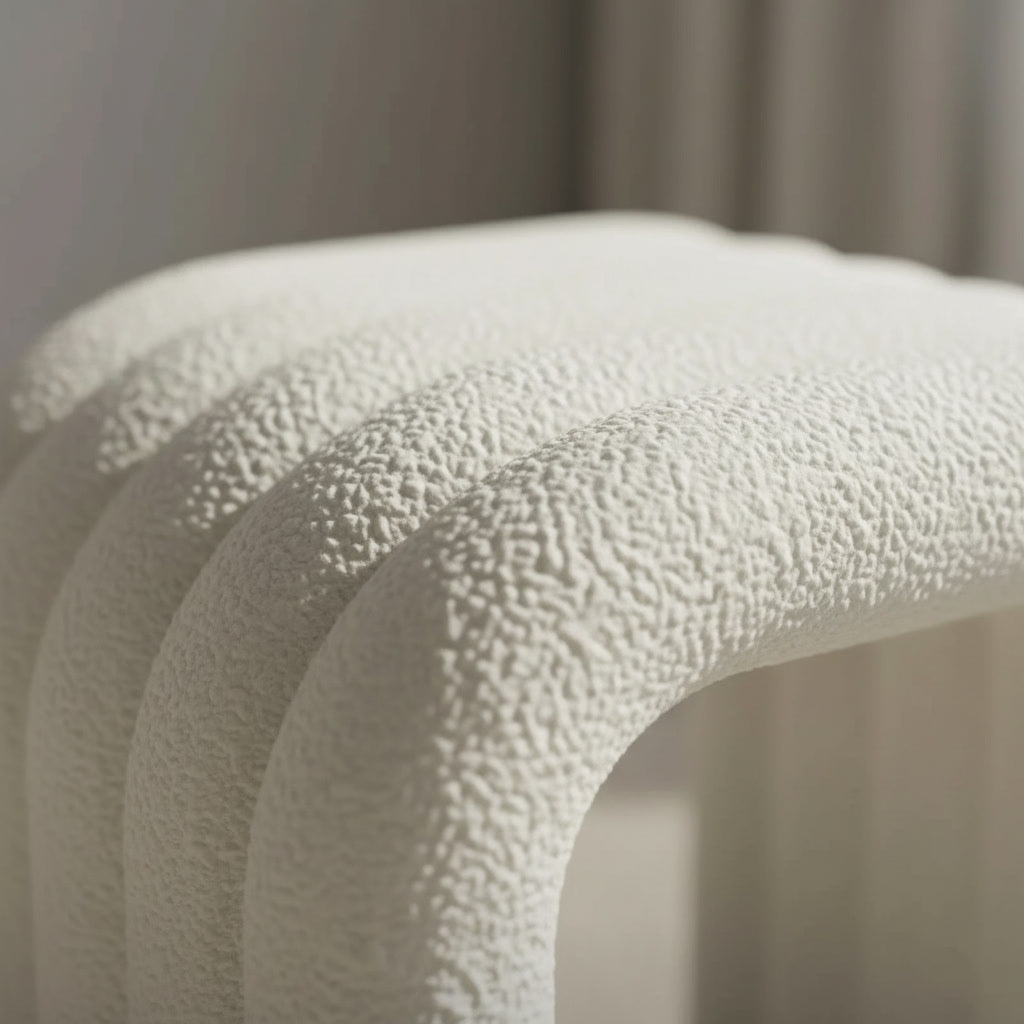 Cleo Arch Stool - Sherpa Texture Close-up