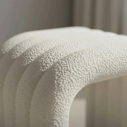Cleo Arch Stool - Sherpa Texture Close-up