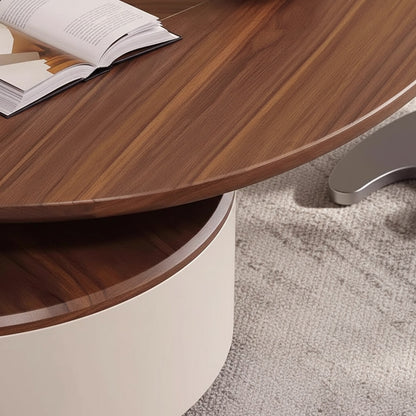 Sirena Coffee Table - walnut and steel detail