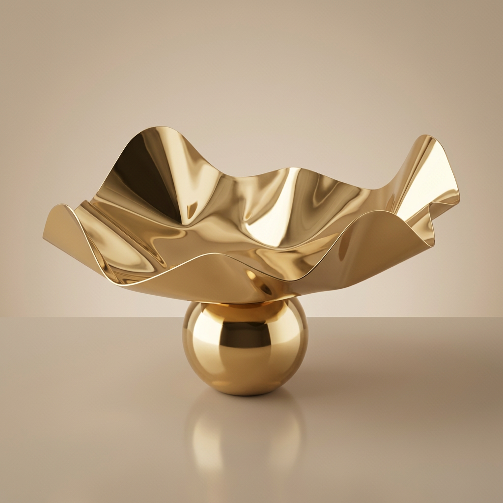 Copal footed tray, gold