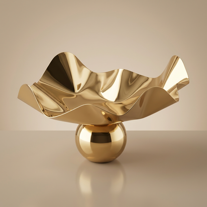 Copal footed tray, gold