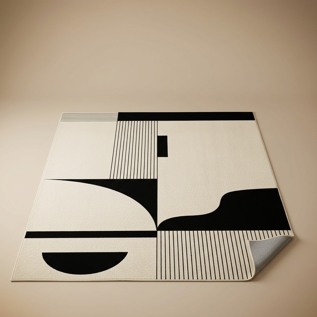 Corfu Abstract Rug — Noir Abstract