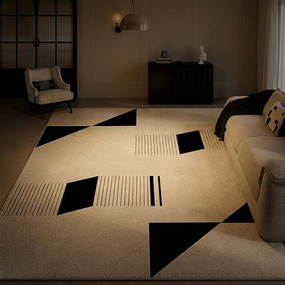 Corfu rug, lit at night
