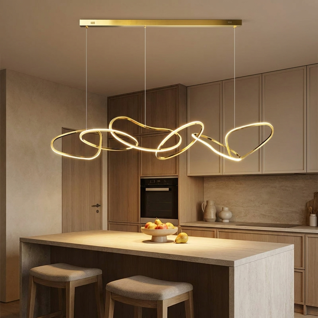 Crest pendant styled in a kitchen
