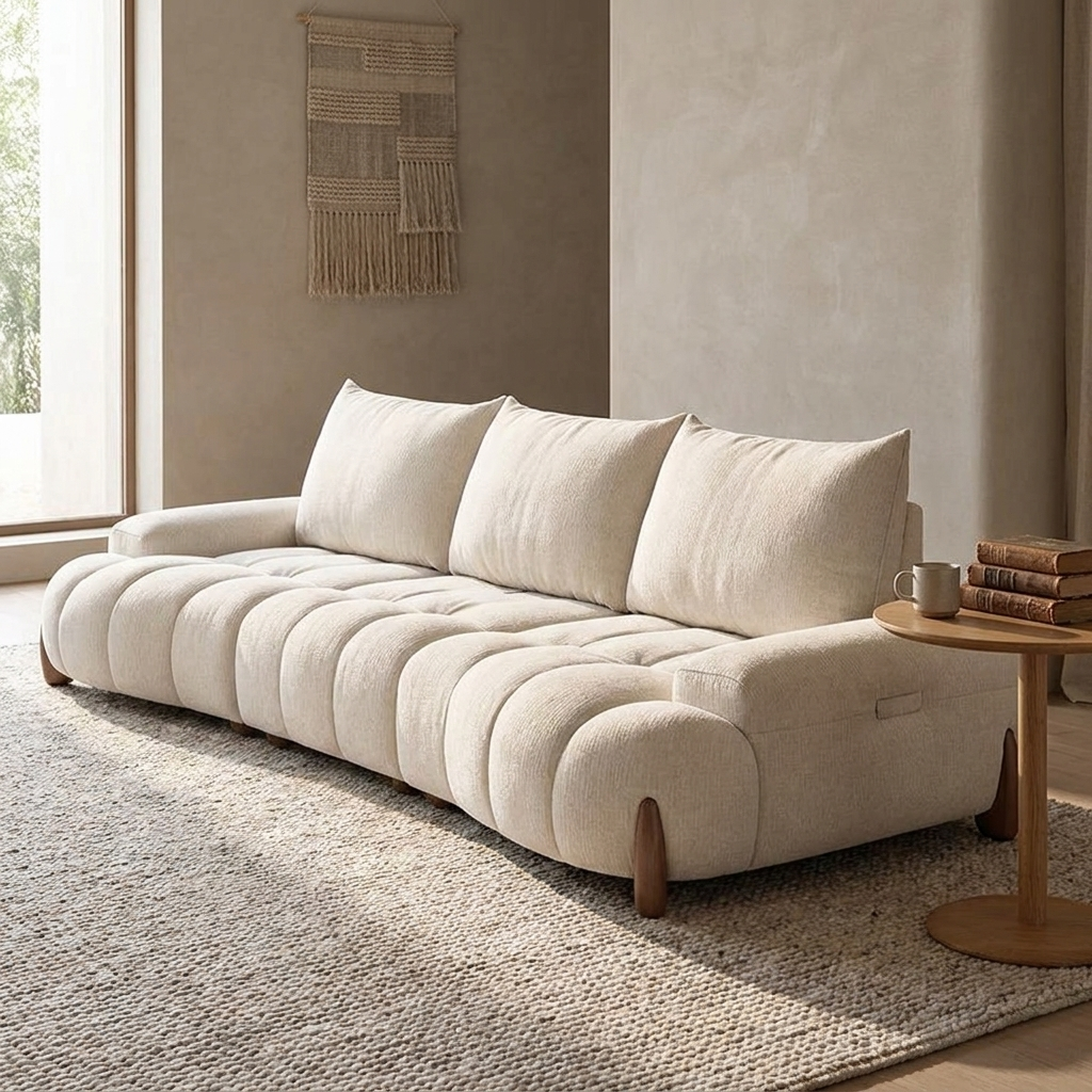 Devon sofa styled in a reading corner