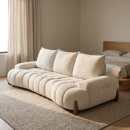 Devon sofa styled in a bedroom