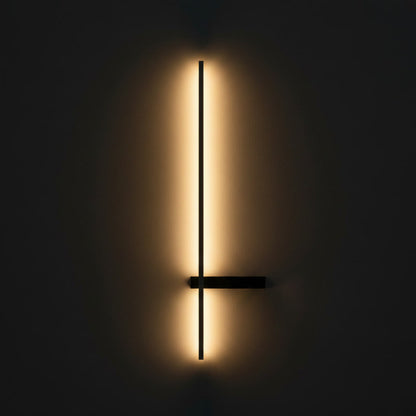 Solstice Linear Sconce - Glowing at night