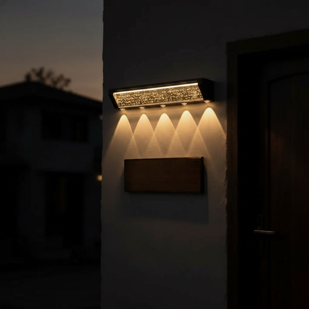 Solis Wall Wash - glowing at night
