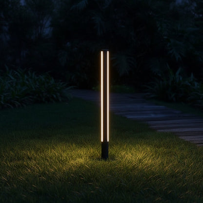 Pharos Bollard Light - glowing at night