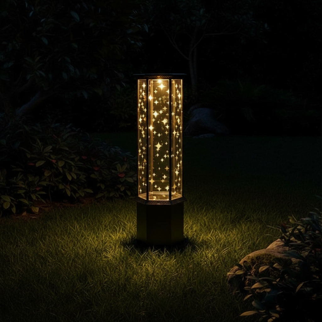 Astralis Column Light glowing at night