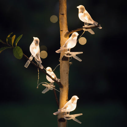 Songbird Solar String - Glowing at night