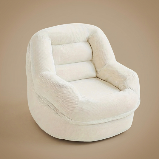 Divan floor lounge chair, white