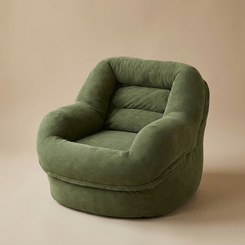 Divan floor lounge chair, green