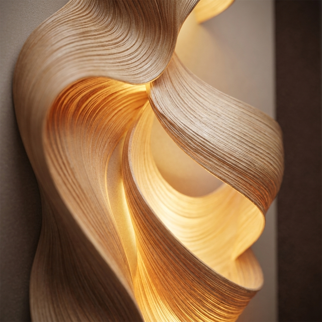 Dune backlit wall art panel, detail