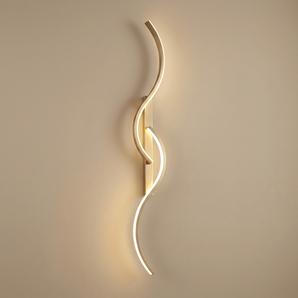 Eclipse wall sconce, gold