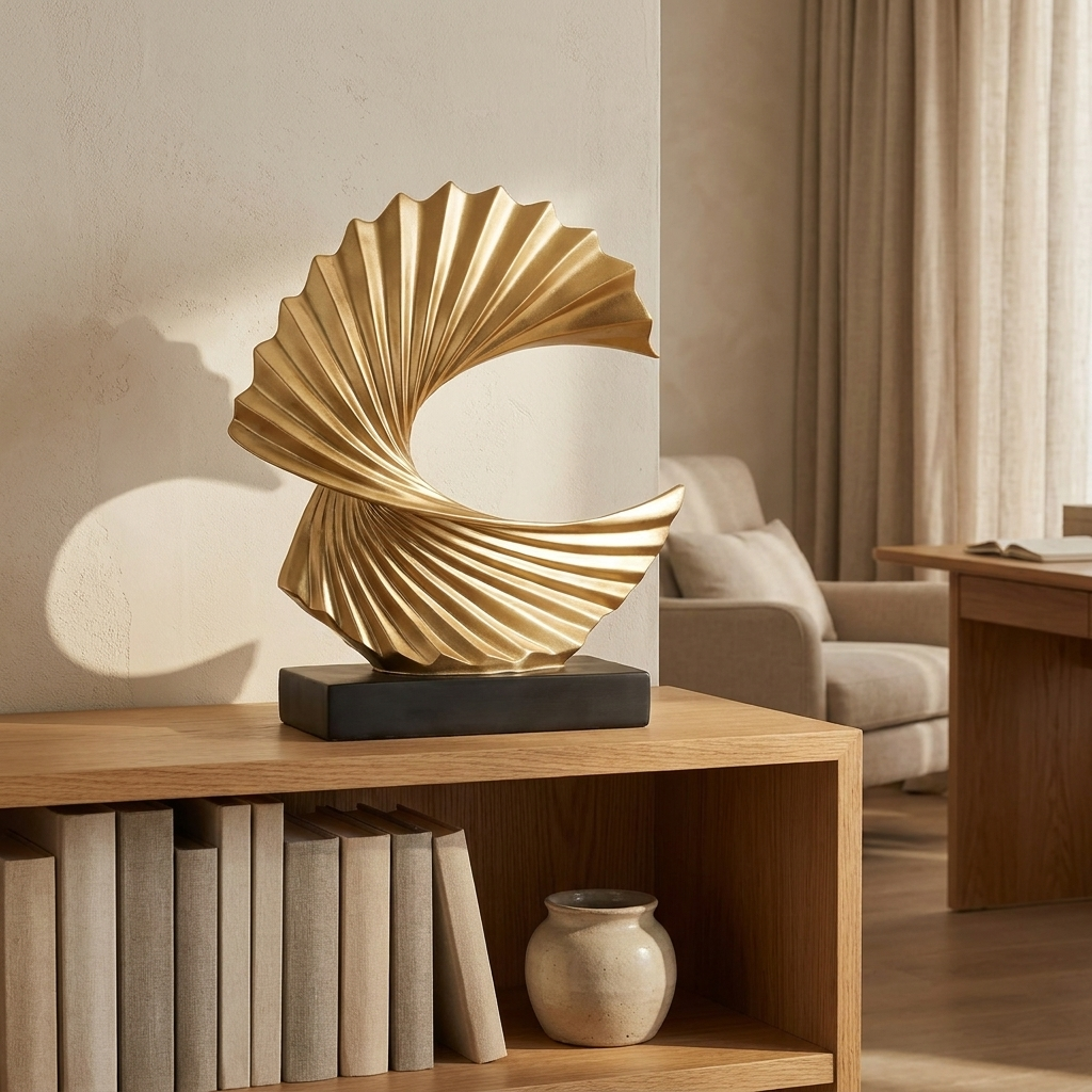 Eddy sculpture styled in a study