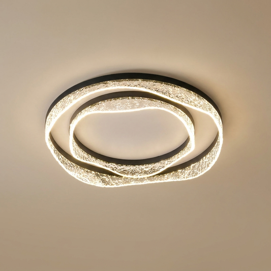 Elara flush ceiling light, black medium