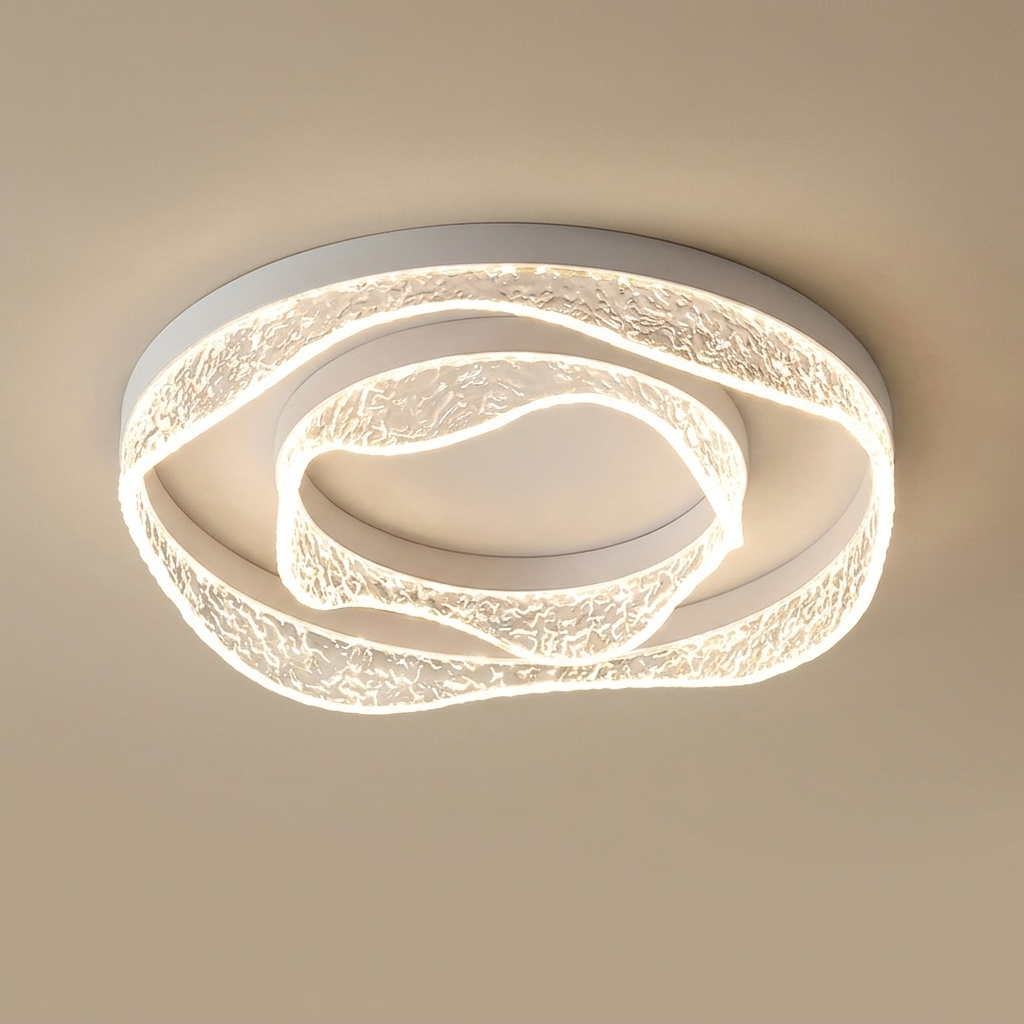 Elara flush ceiling light, white medium