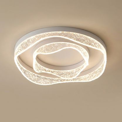 Elara flush ceiling light, white medium