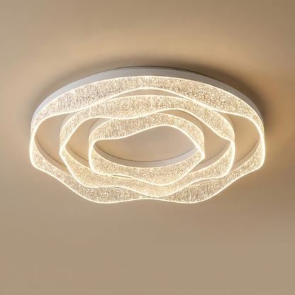 Elara flush ceiling light, white large