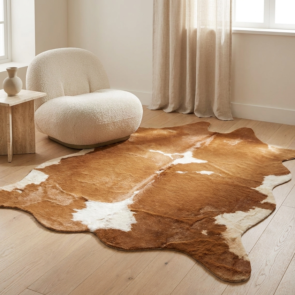 Esme rug styled in a living room