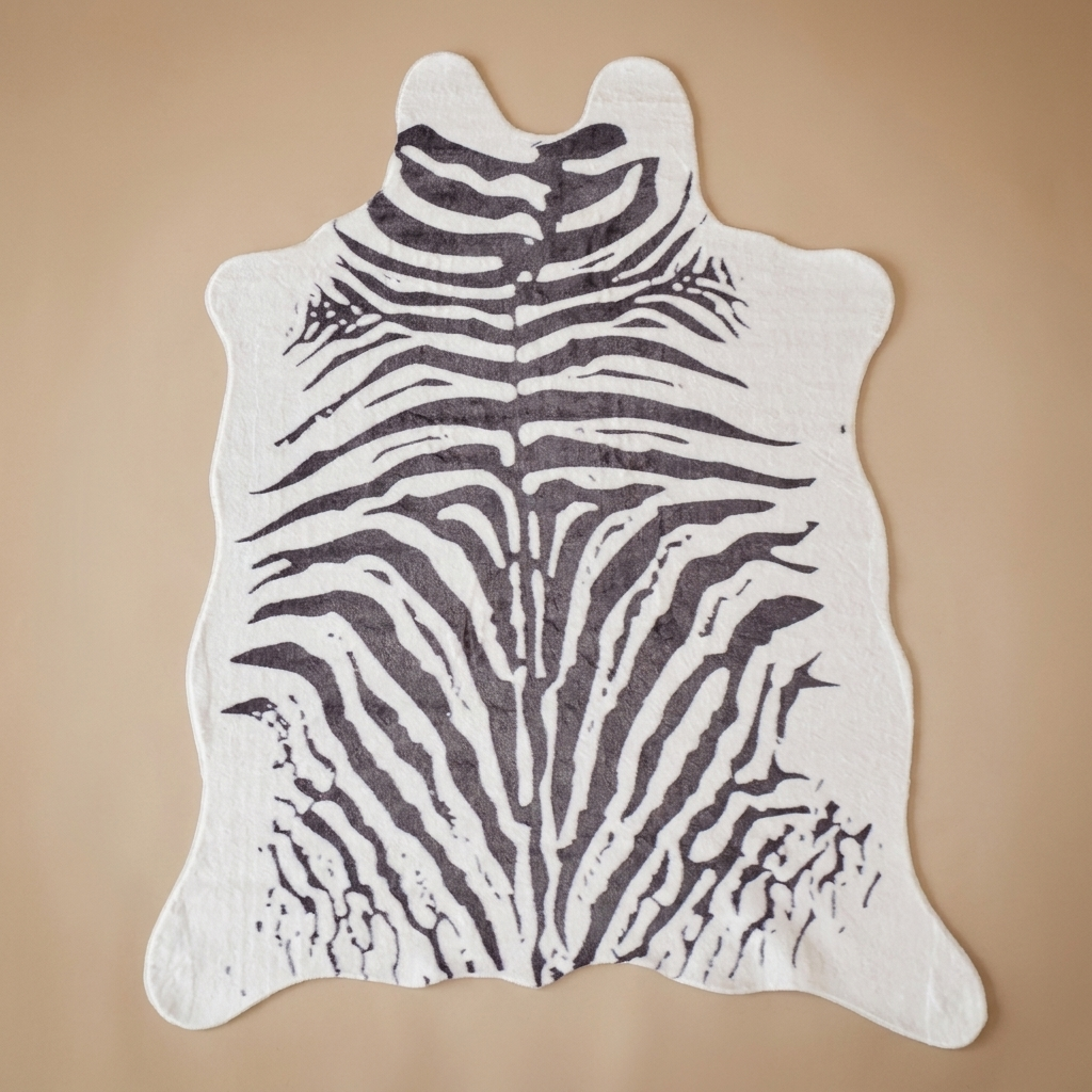 Esme rug, snow zebra