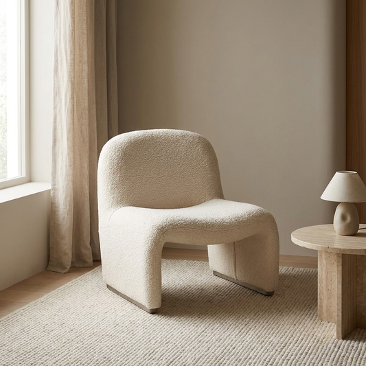 Fable accent chair styled in a living room