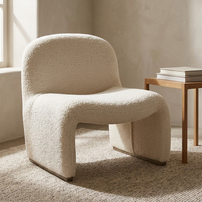 Fable accent chair styled in a reading corner
