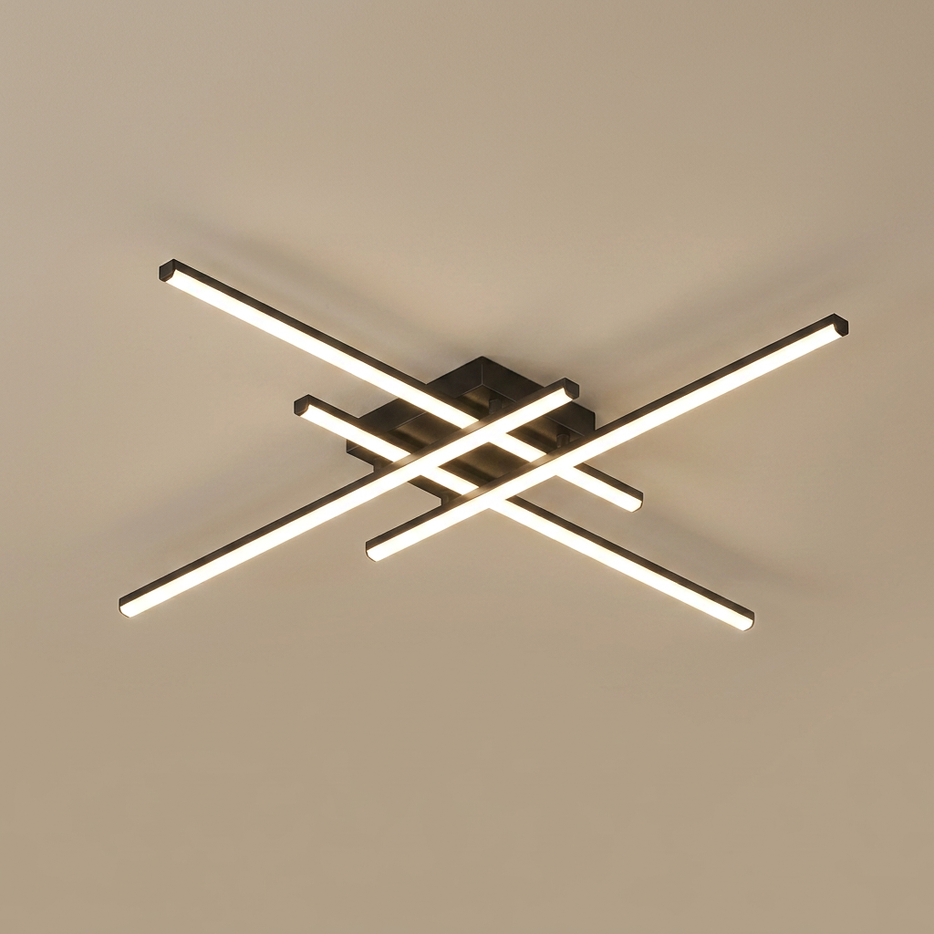 Fenwick flush ceiling light, black small