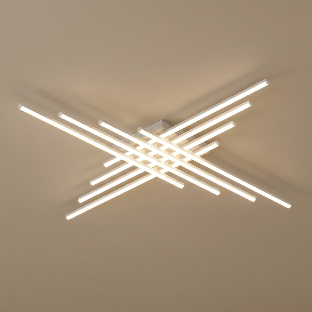 Fenwick flush ceiling light, white large