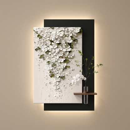 Fern backlit wall art panel, style a