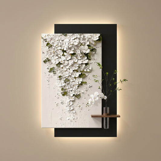 Fern backlit wall art panel, style a