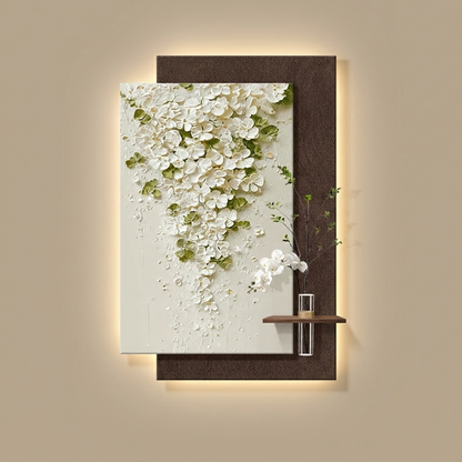 Fern backlit wall art panel, style c