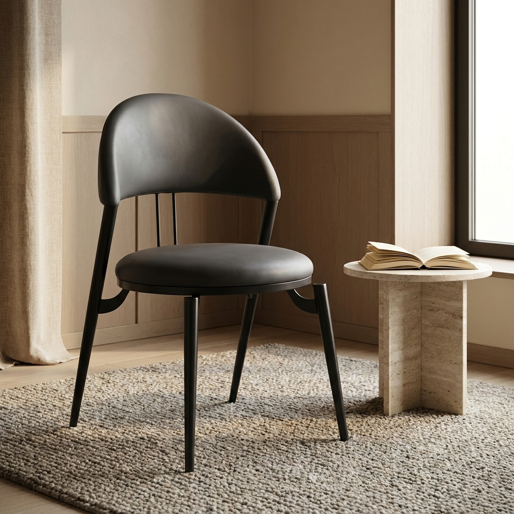 Ferrara dining chair styled in a reading corner