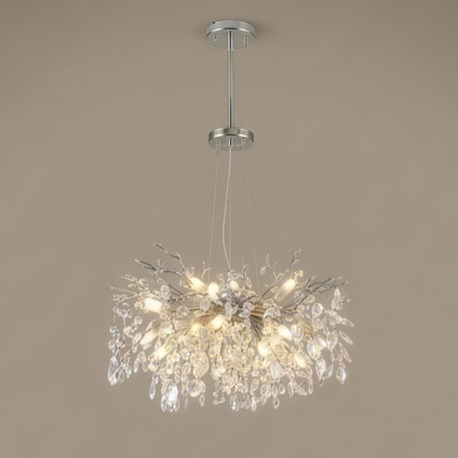 Elowen Crystal Branch Chandelier in silver