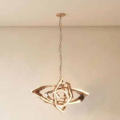 Calix Art Pendant in polished gold