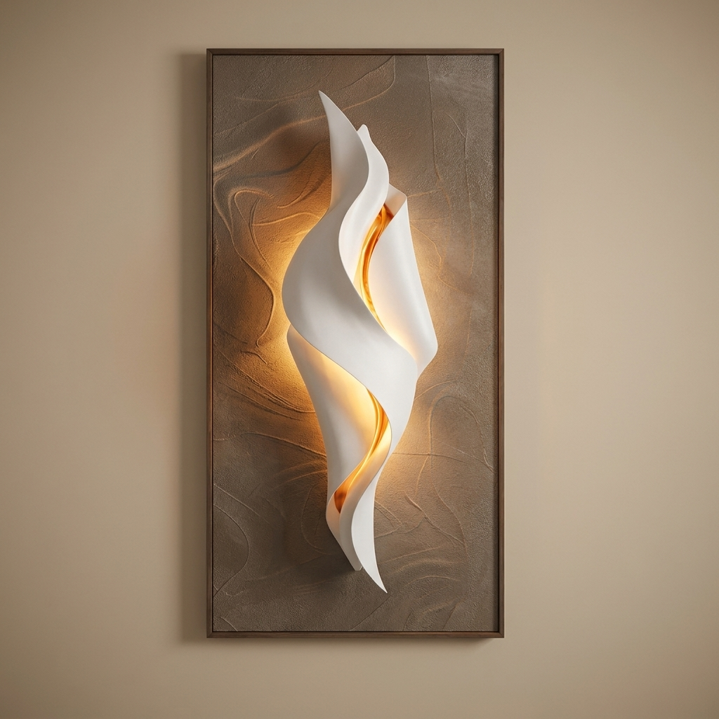 Finch backlit wall art panel, style a