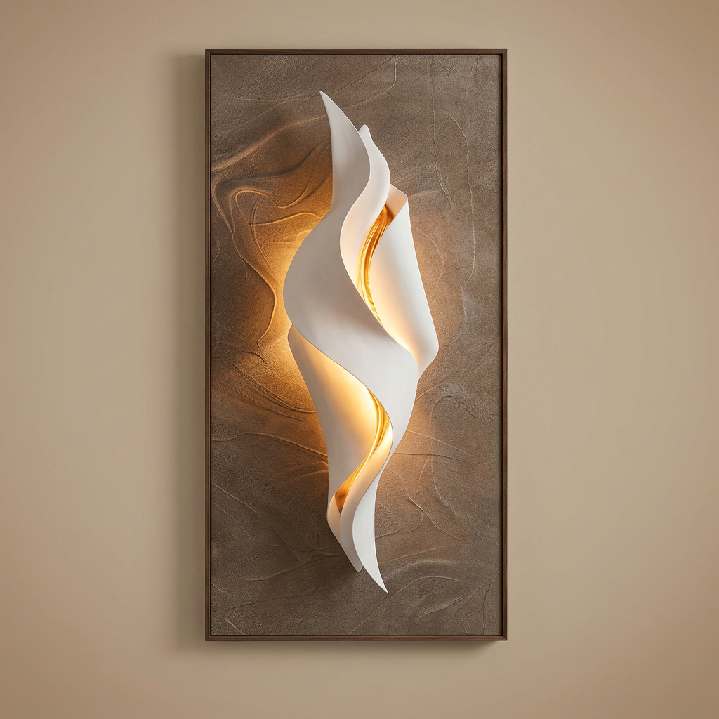 Finch backlit wall art panel, style d