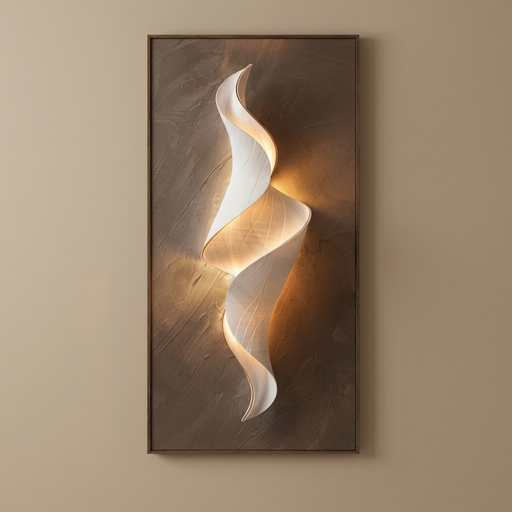 Finch backlit wall art panel, style f