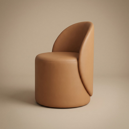 Fleece Vanity Stool — Caramel